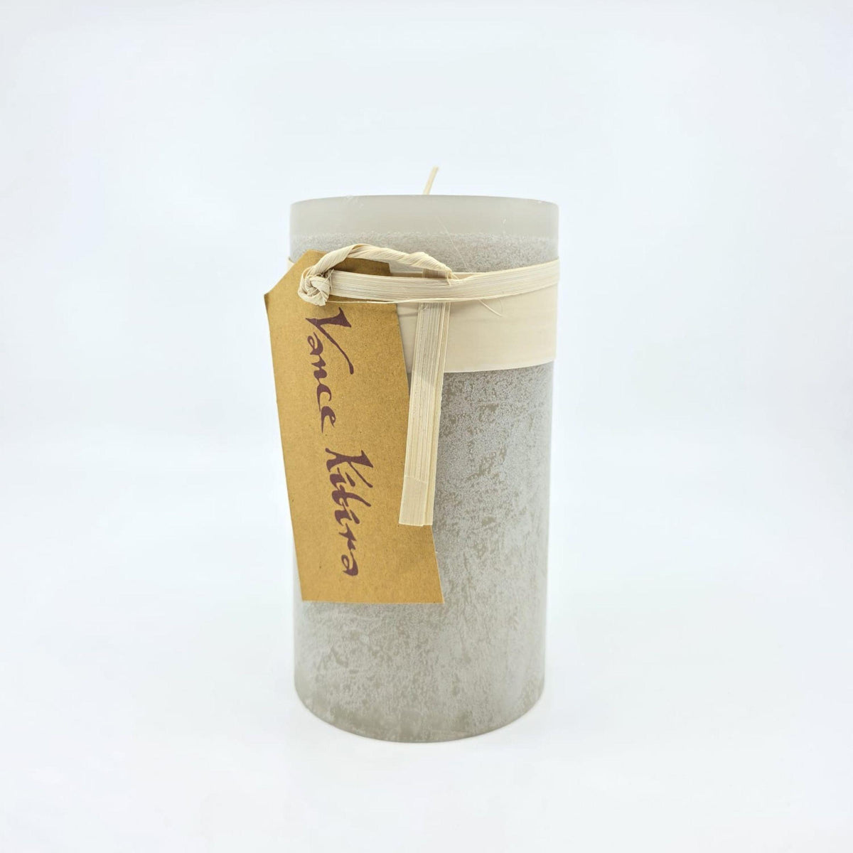 Timber-Stumpenkerzen - smokey grey - schadstofffrei - 8 x 15cm