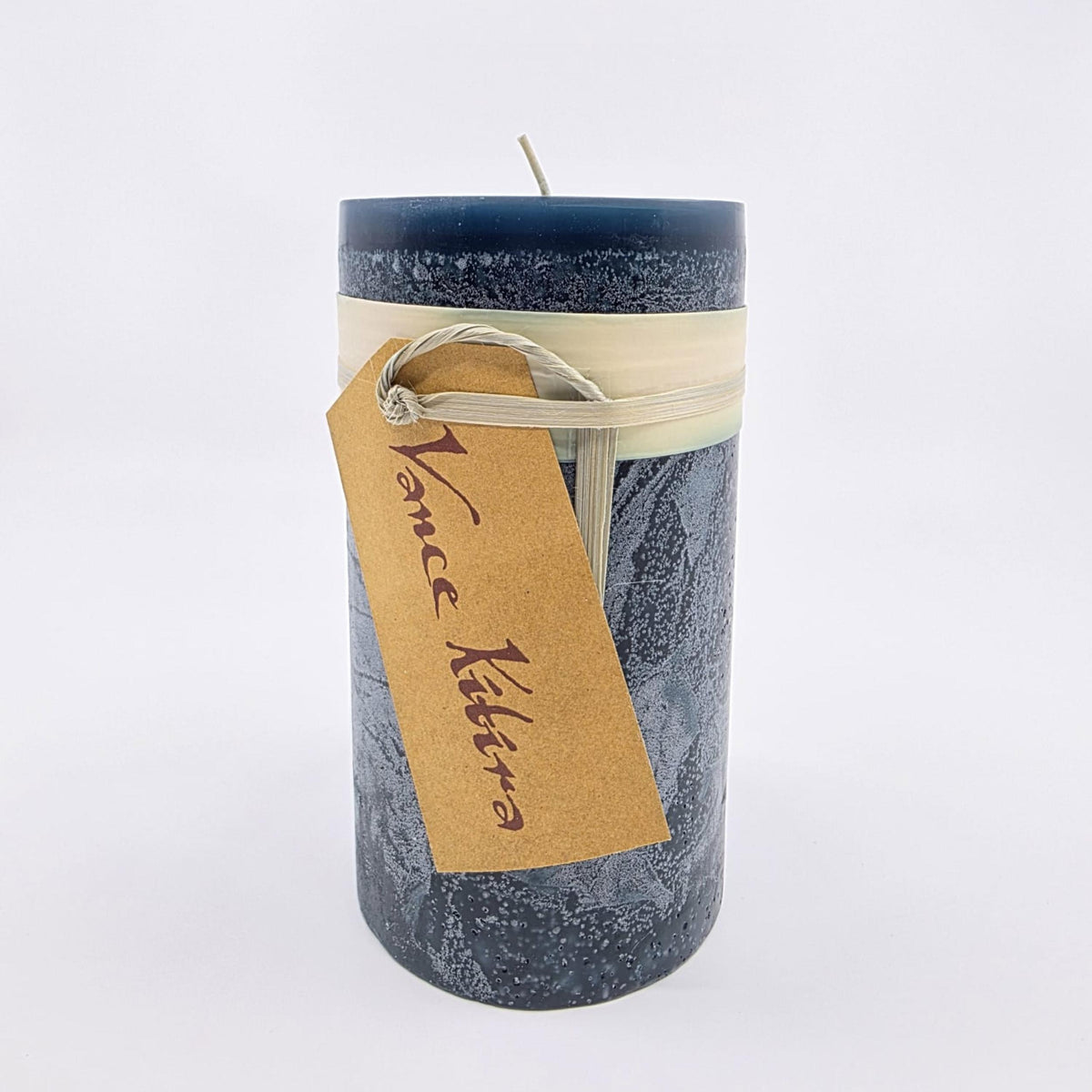 Timber-Stumpenkerzen - petroleum - schadstofffrei - 8 x 15 cm