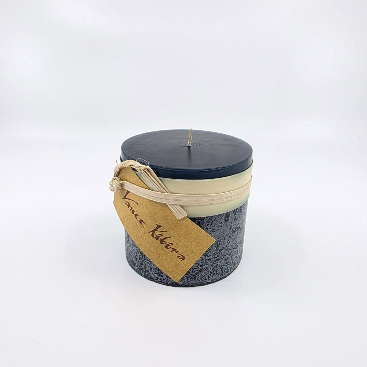 Timber-Stumpenkerzen - petroleum - schadstofffrei - 8 x 7.5cm