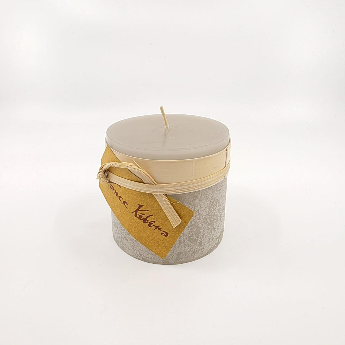 Timber-Stumpenkerzen - smokey grey - schadstofffrei - 8 x 7.5cm