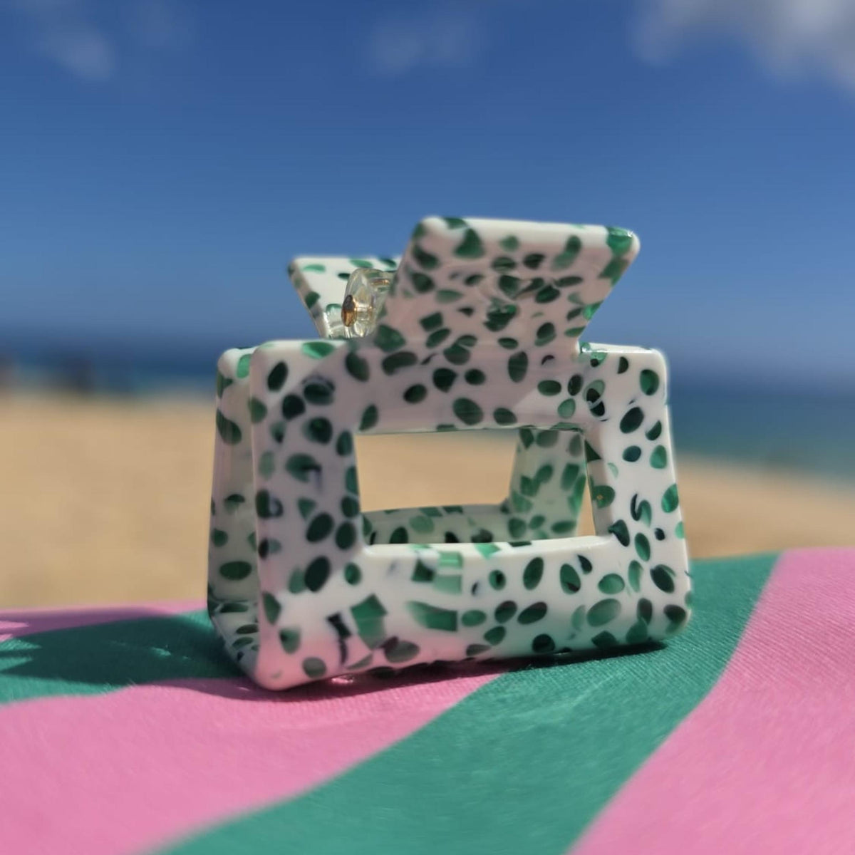 Sasstie Haarklammer - Lib - green Dott