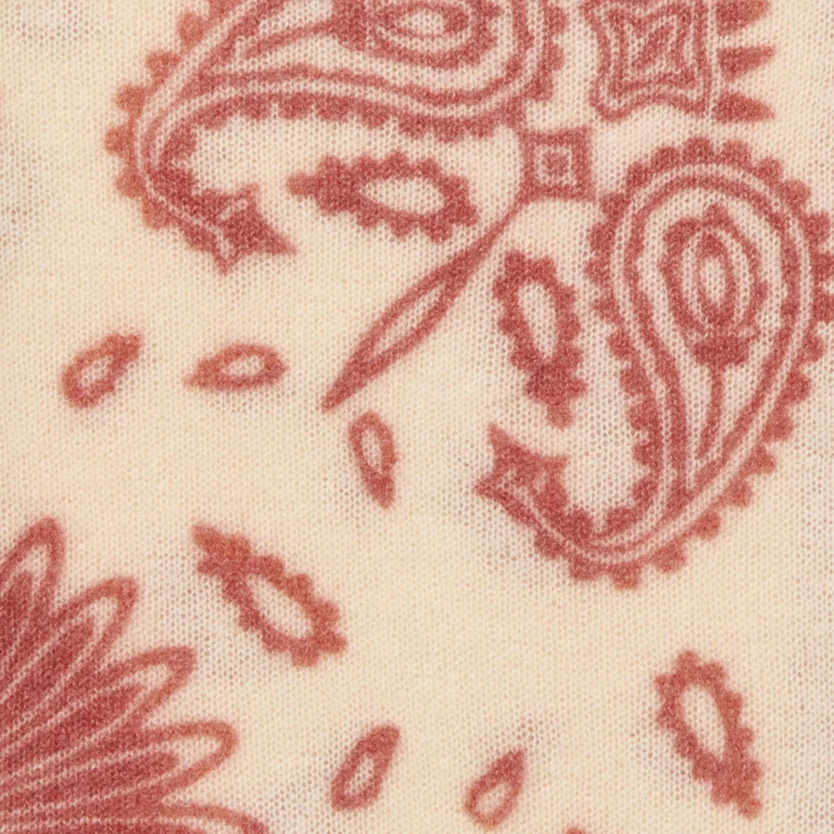 Purschoen Jersey Bandana - Paisley Bloom - White - Rose Dark