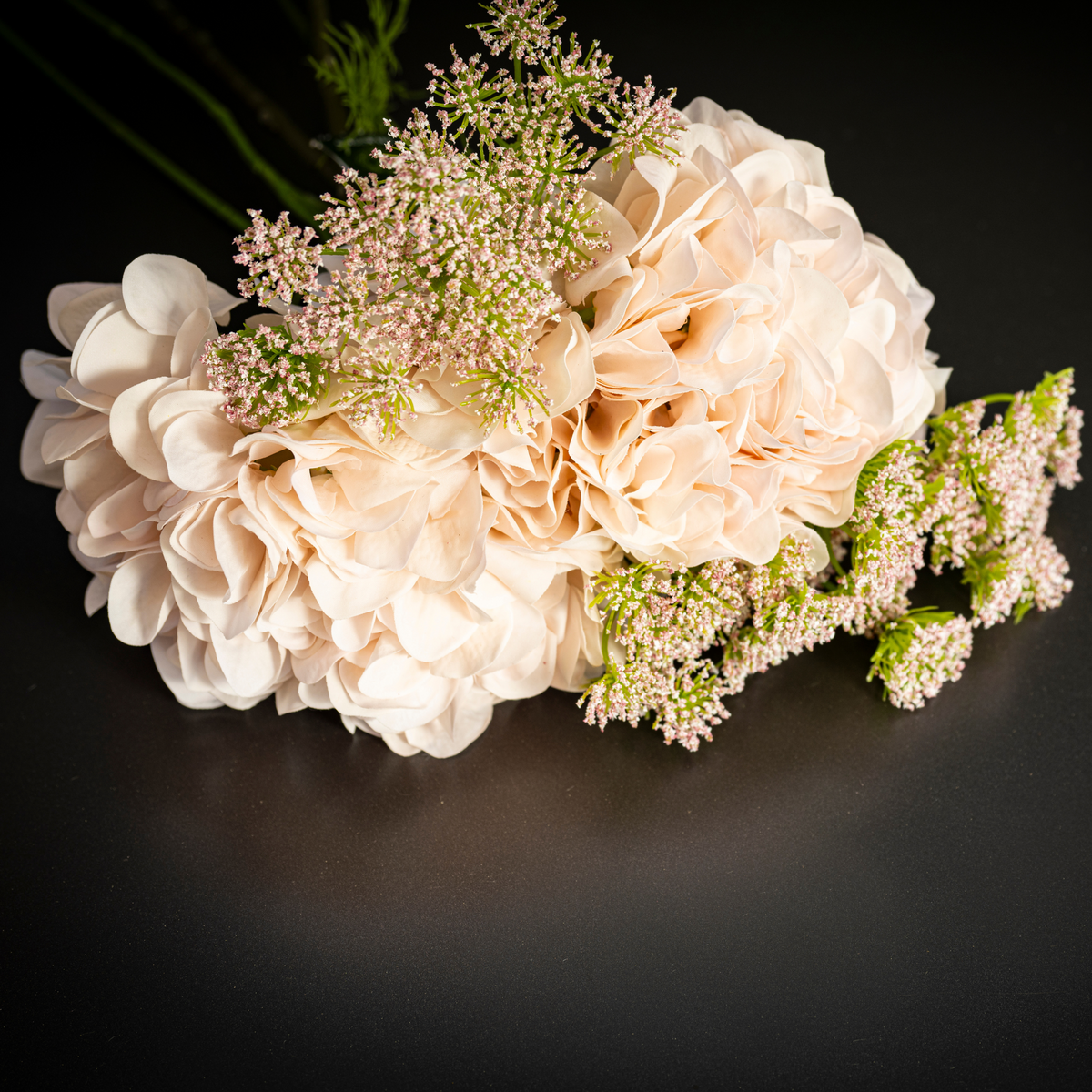 Kunstblume Hortensie - puder