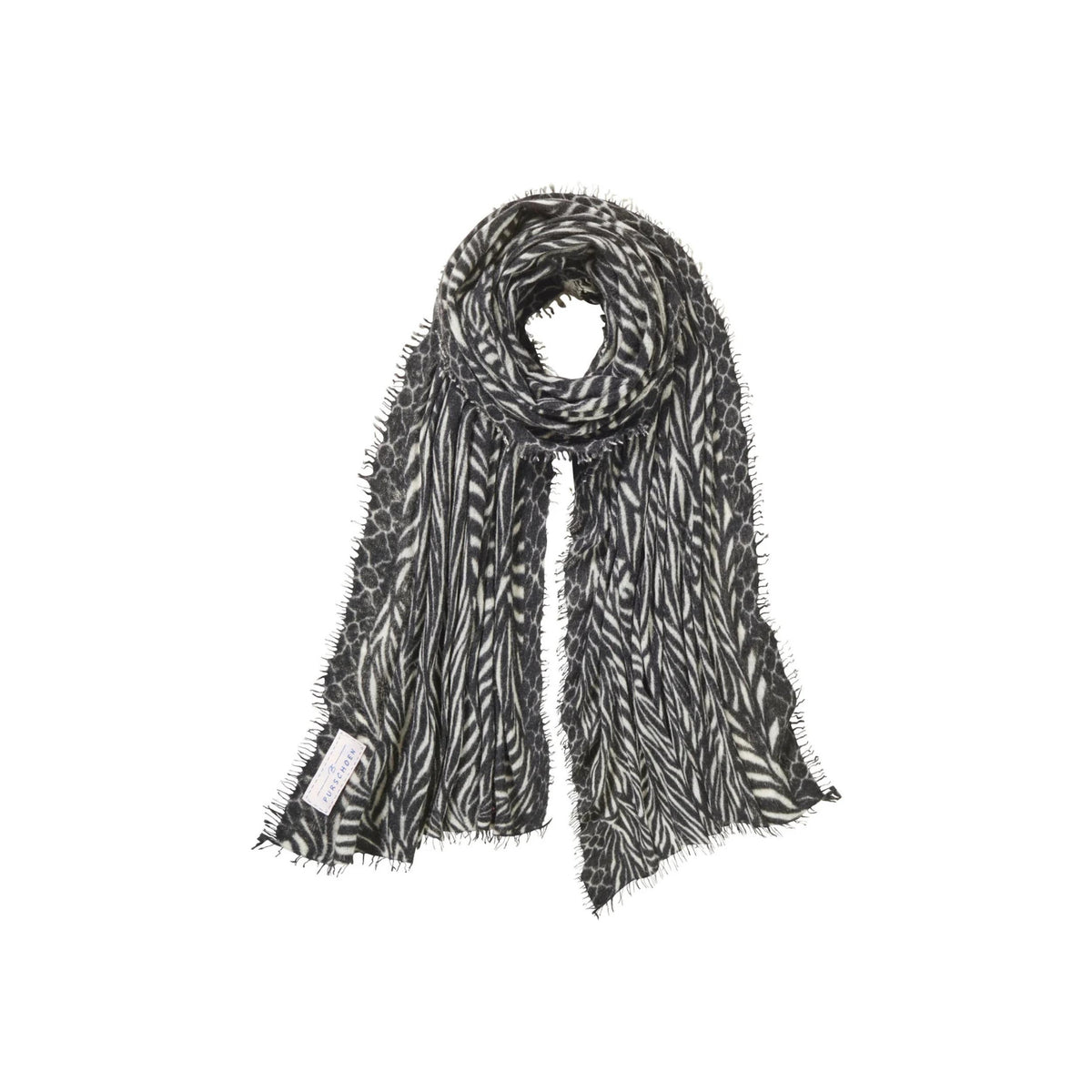 Kaschmirschal leafgarden - black-natural