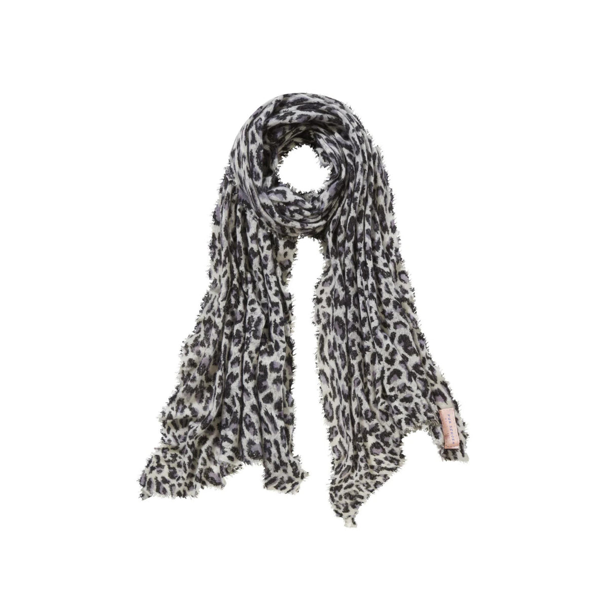 Kaschmirschal leo - black-grey