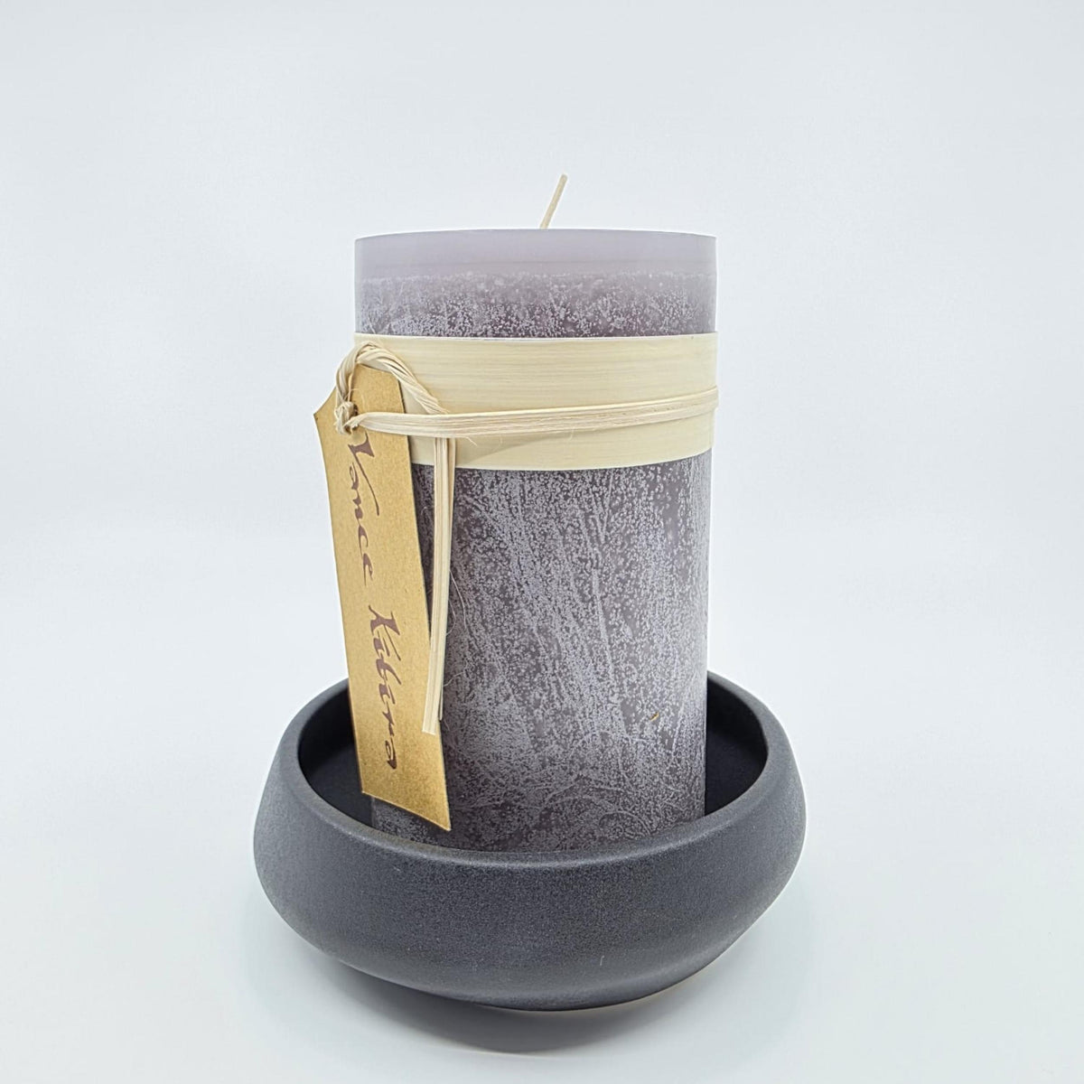Timber-Stumpenkerzen - mauve taupe - schadstofffrei - 8 x 15 cm