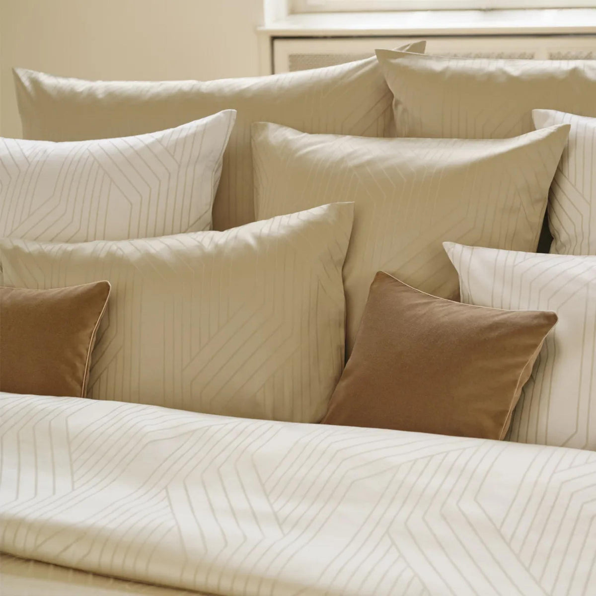 Jacquard Bettwäsche ENNIO - Beige