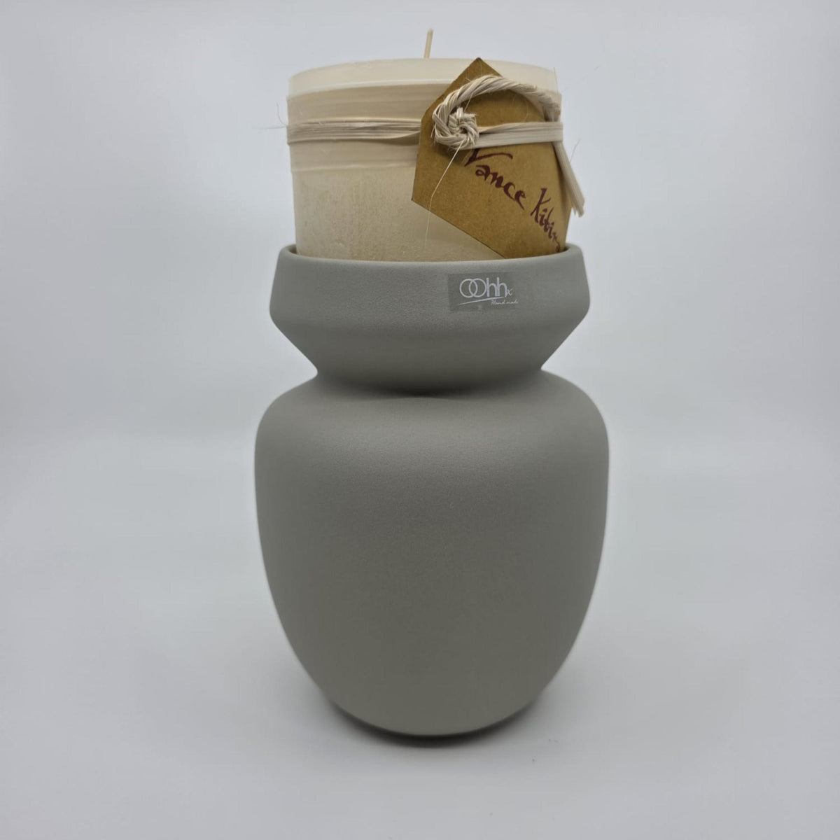 Vase oder Kerzenhalter Ania - sand