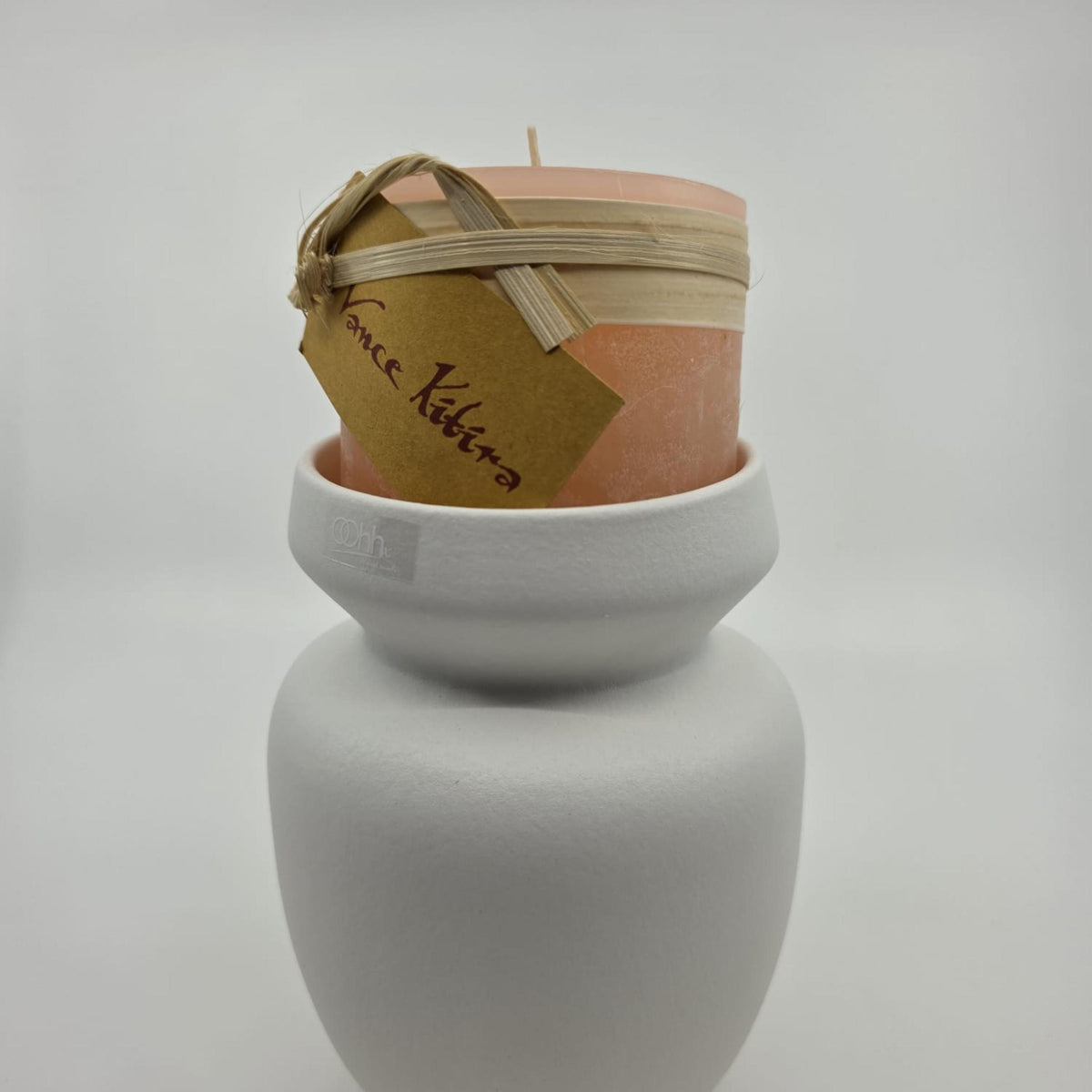 Timber-Stumpenkerzen - pink sand - schadstofffrei - 8 x 7.5cm