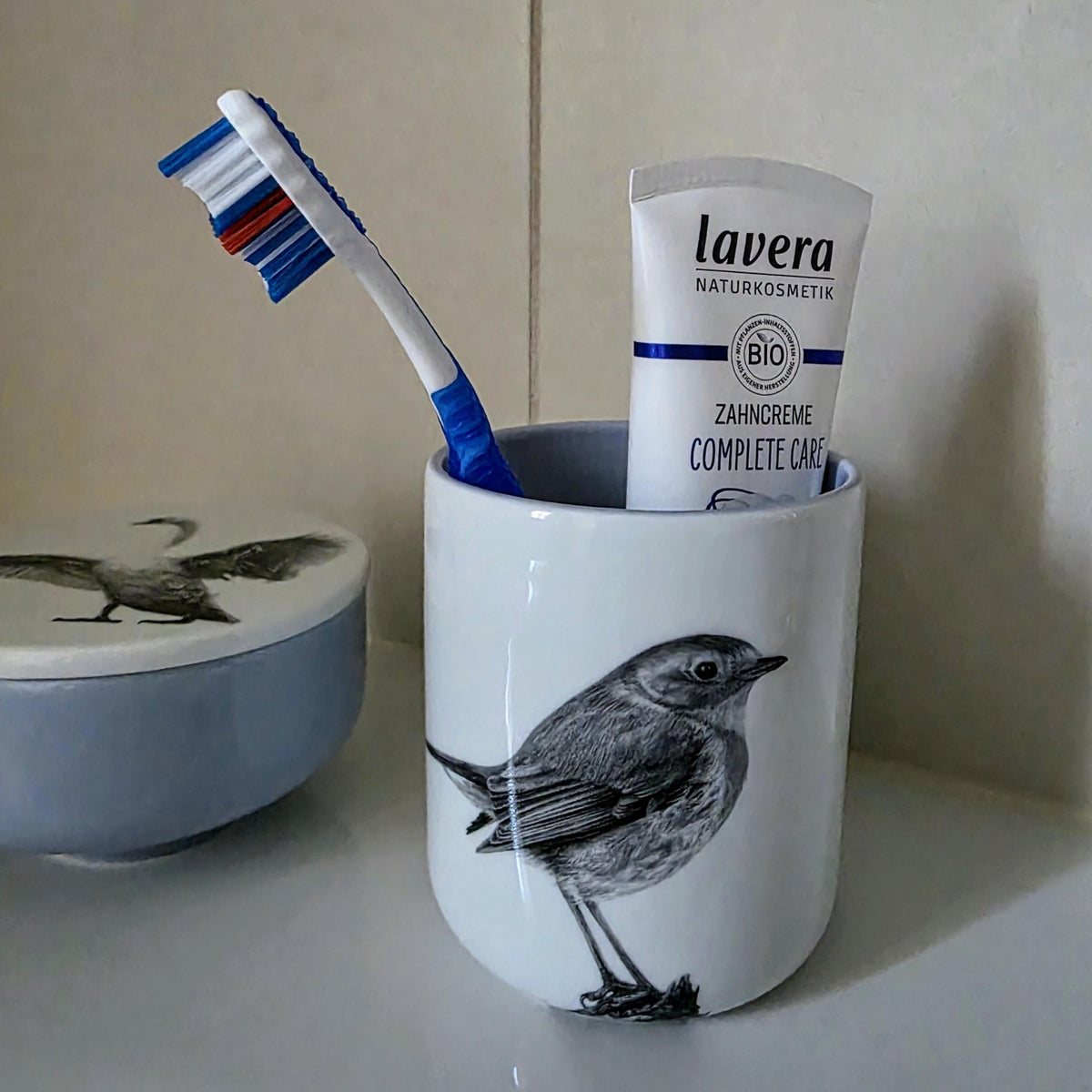 Becher Vogel - raureif