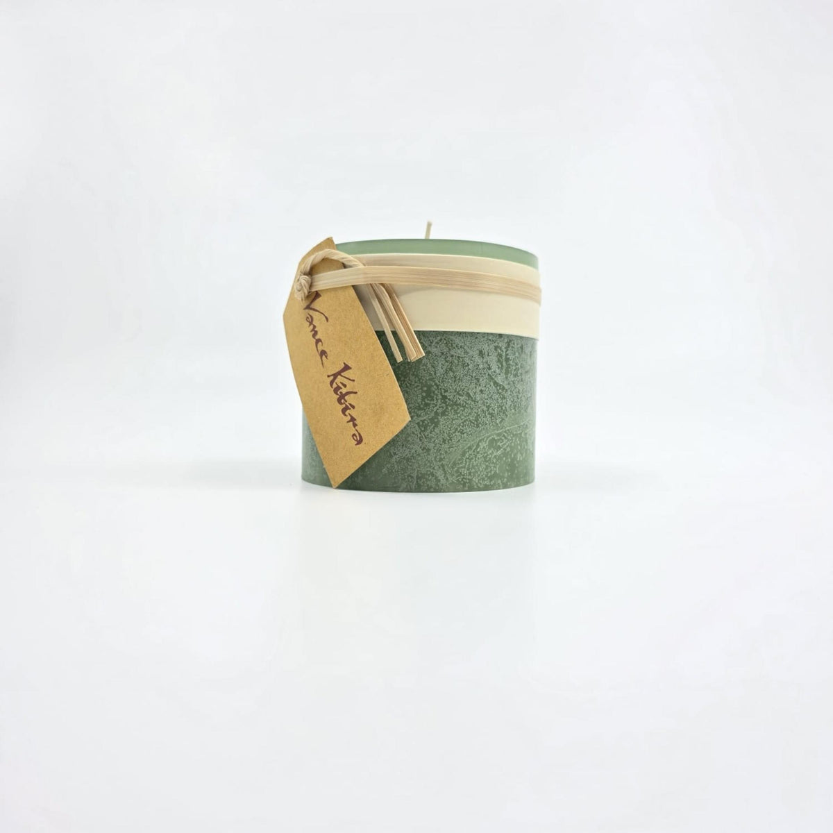 Timber-Stumpenkerzen - turf green - schadstofffrei - 8 x 7.5cm
