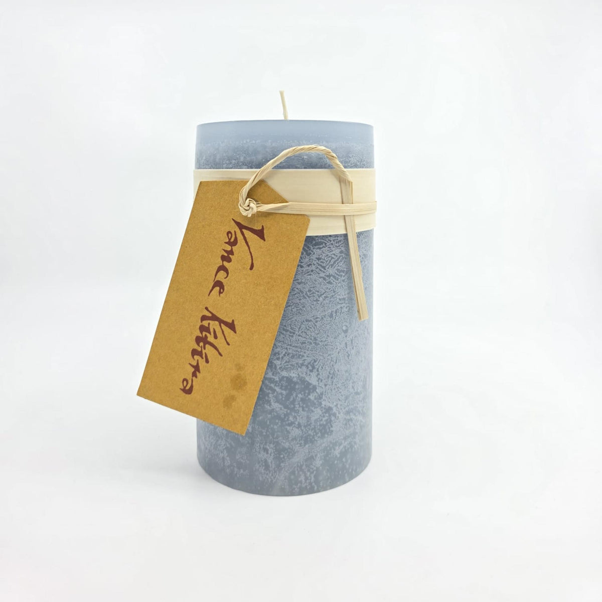 Timber-Stumpenkerzen - blue ocean - 8 x 15cm - schadstofffrei