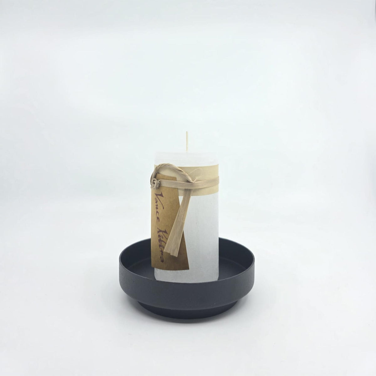 Timber- Kerzen - snow white - schadstofffrei - 5 x 10cm