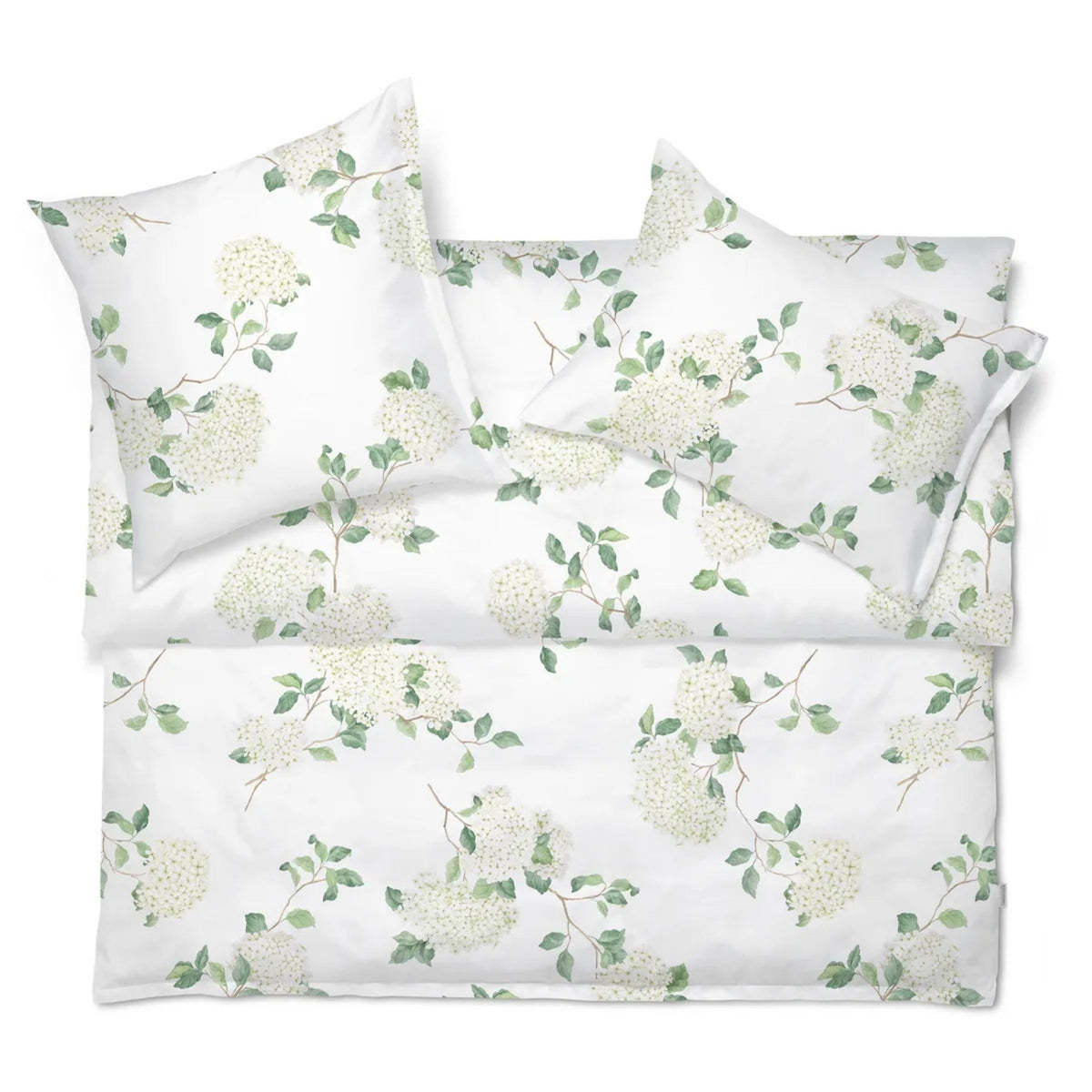 Satin Bettwäsche Hortensia - Weiss
