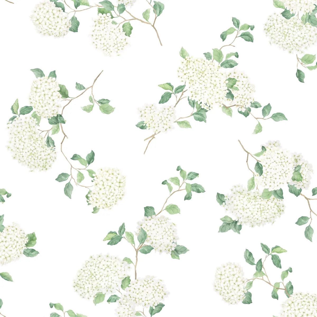Satin Bettwäsche Hortensia - Weiss