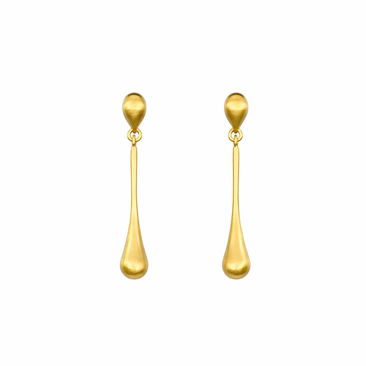 Tropfen-Ohrhänger - Gold
