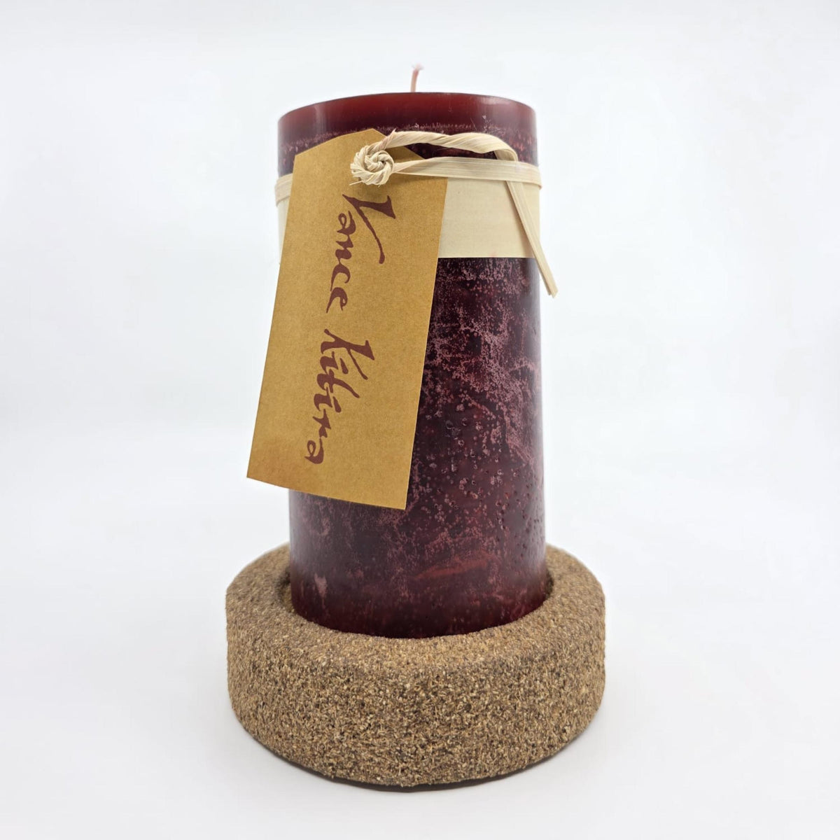 Timber-Stumpenkerzen - wine - schadstofffrei - 8 x 15 cm