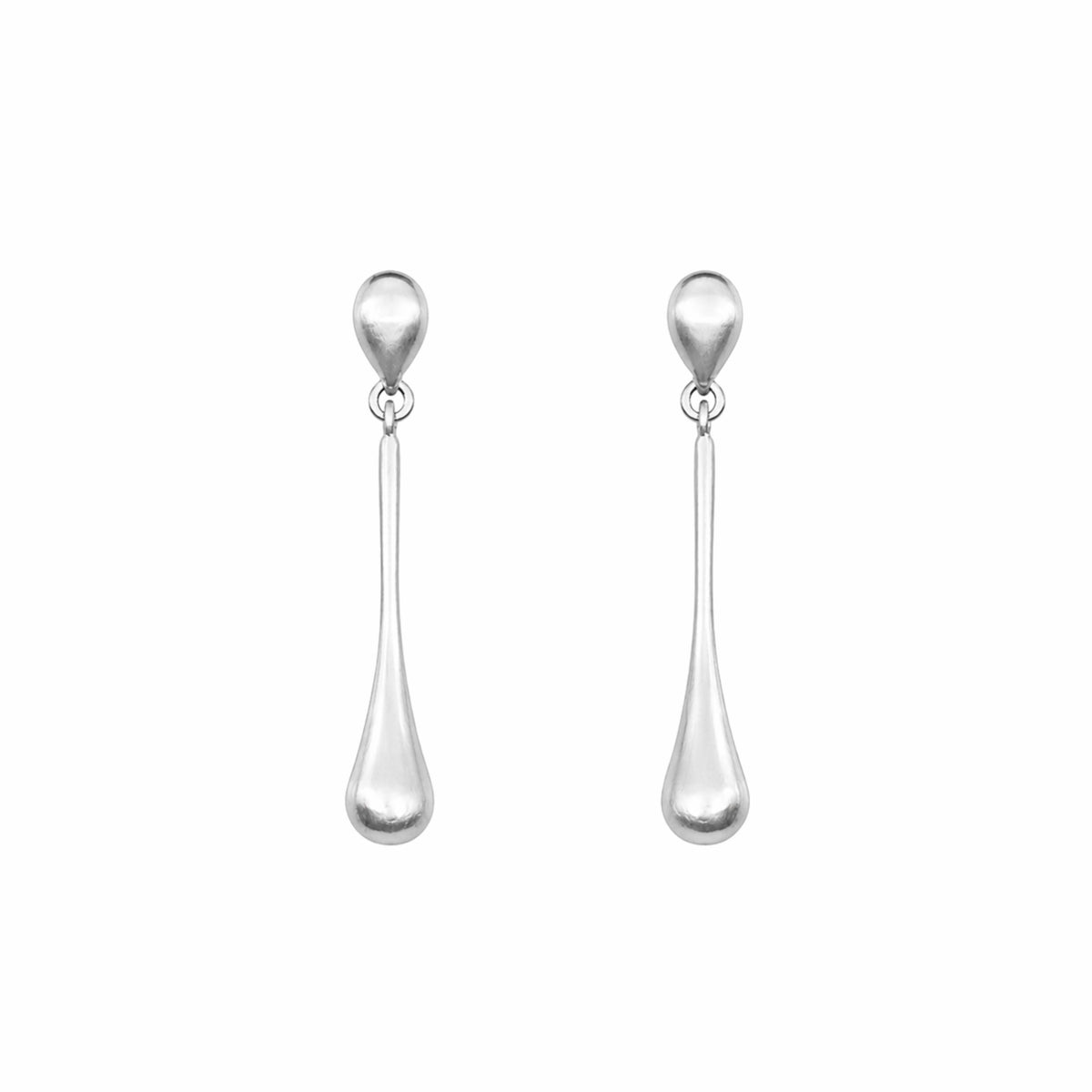 Tropfen-Ohrhänger - Silber