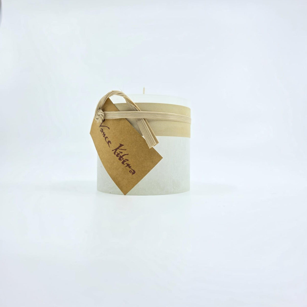 Timber-Stumpenkerzen - snow white - schadstofffrei - 8 x 7.5cm
