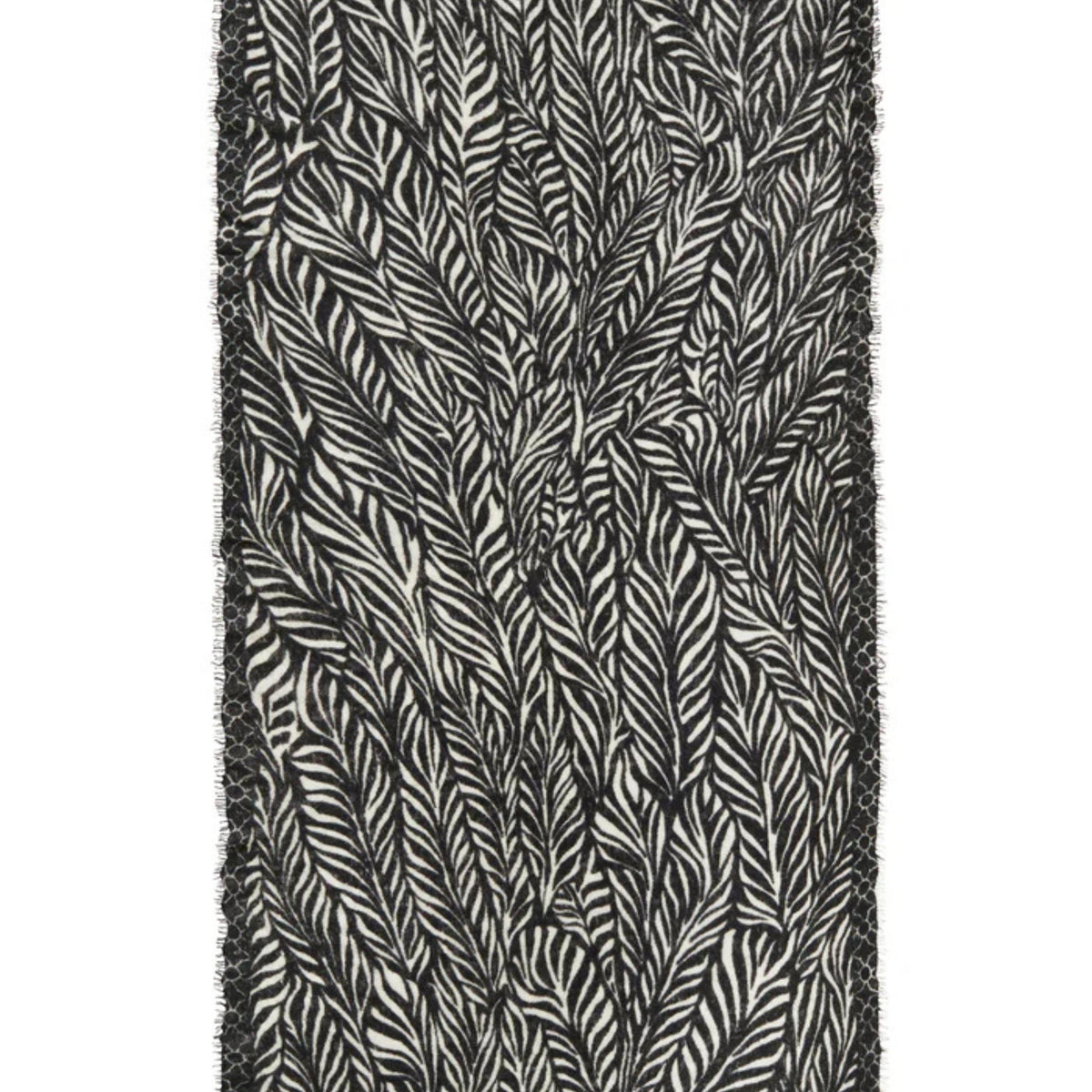 Kaschmirschal leafgarden - black-natural