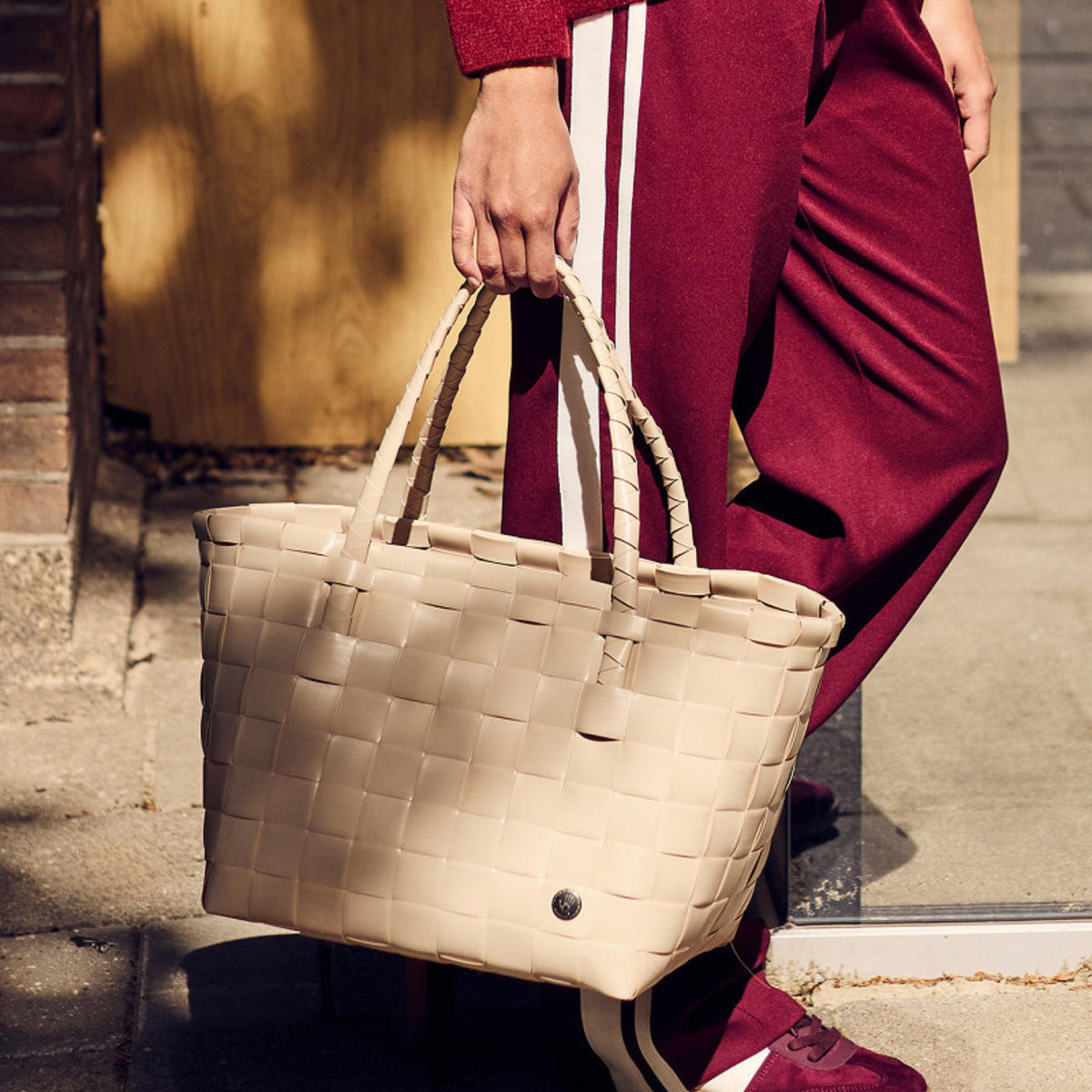 Shopper - Paris - fat strap size S - nougat-cream