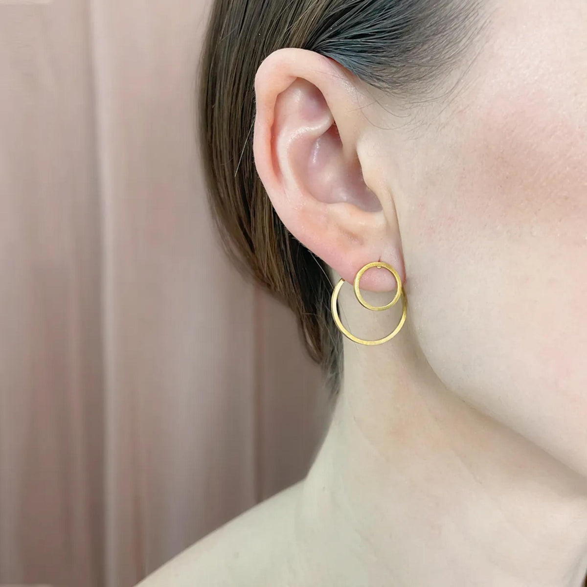 Ohrstecker Gold Outline - Dot Gold Outline