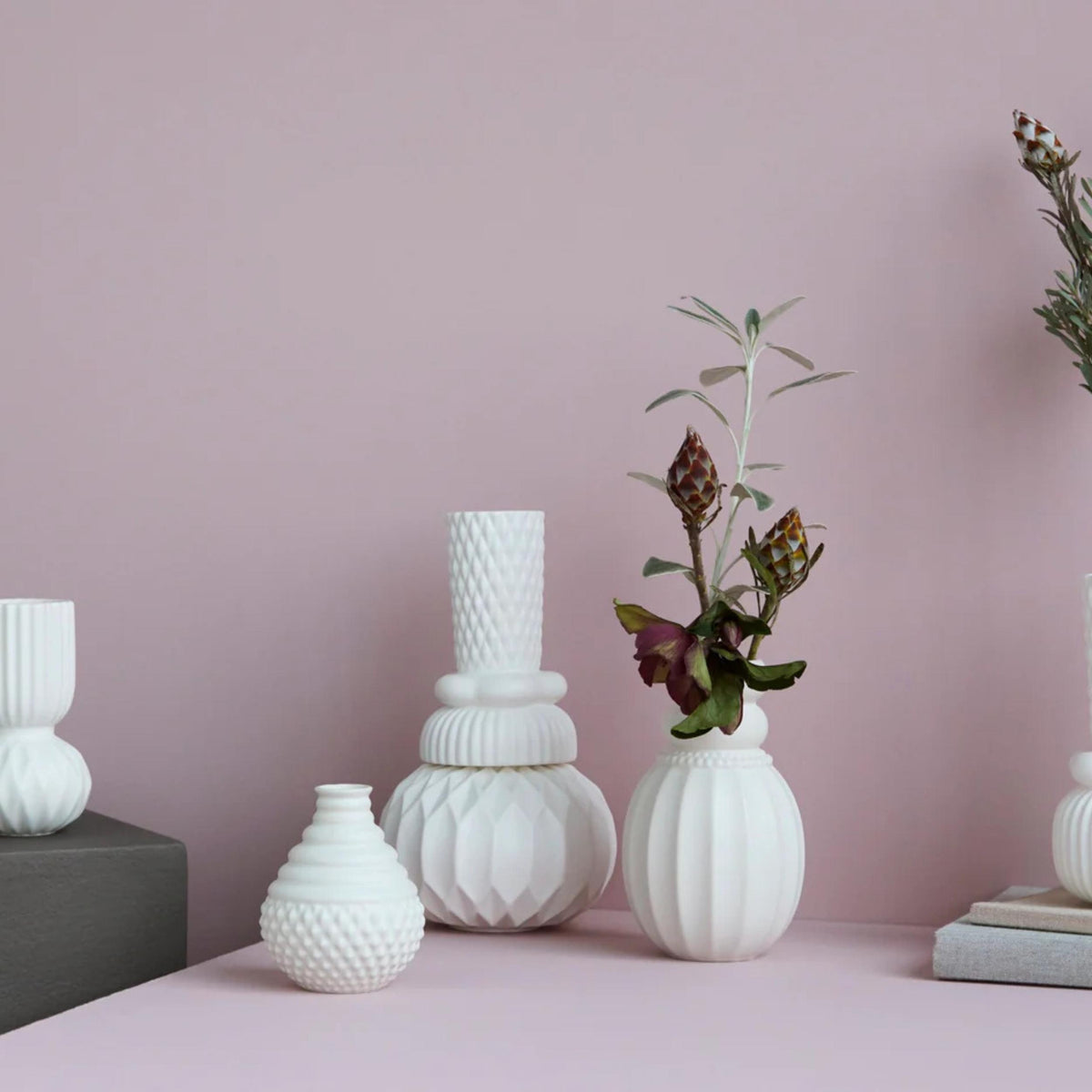 Vase Samsurium Pearlpuff - weiss