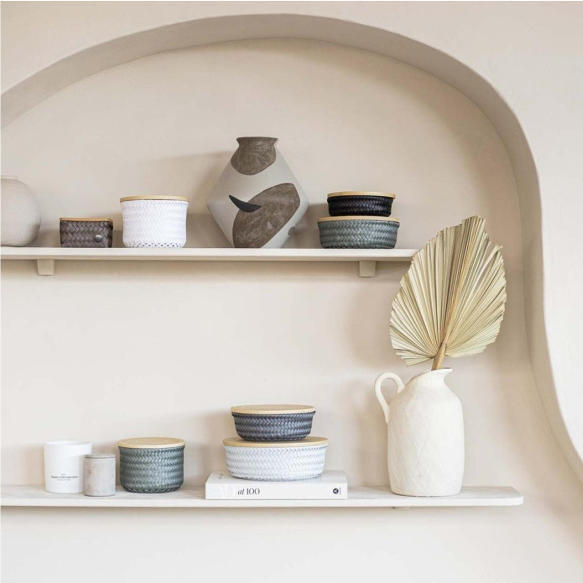 Round Basket Wonder - eucalyptus - Grösse S
