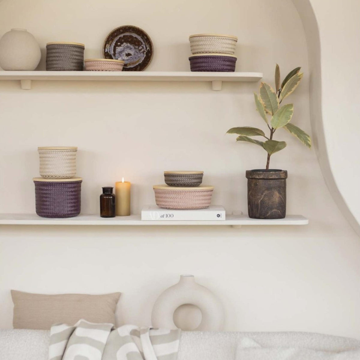 Round Basket Wonder - copper blush - Grösse S