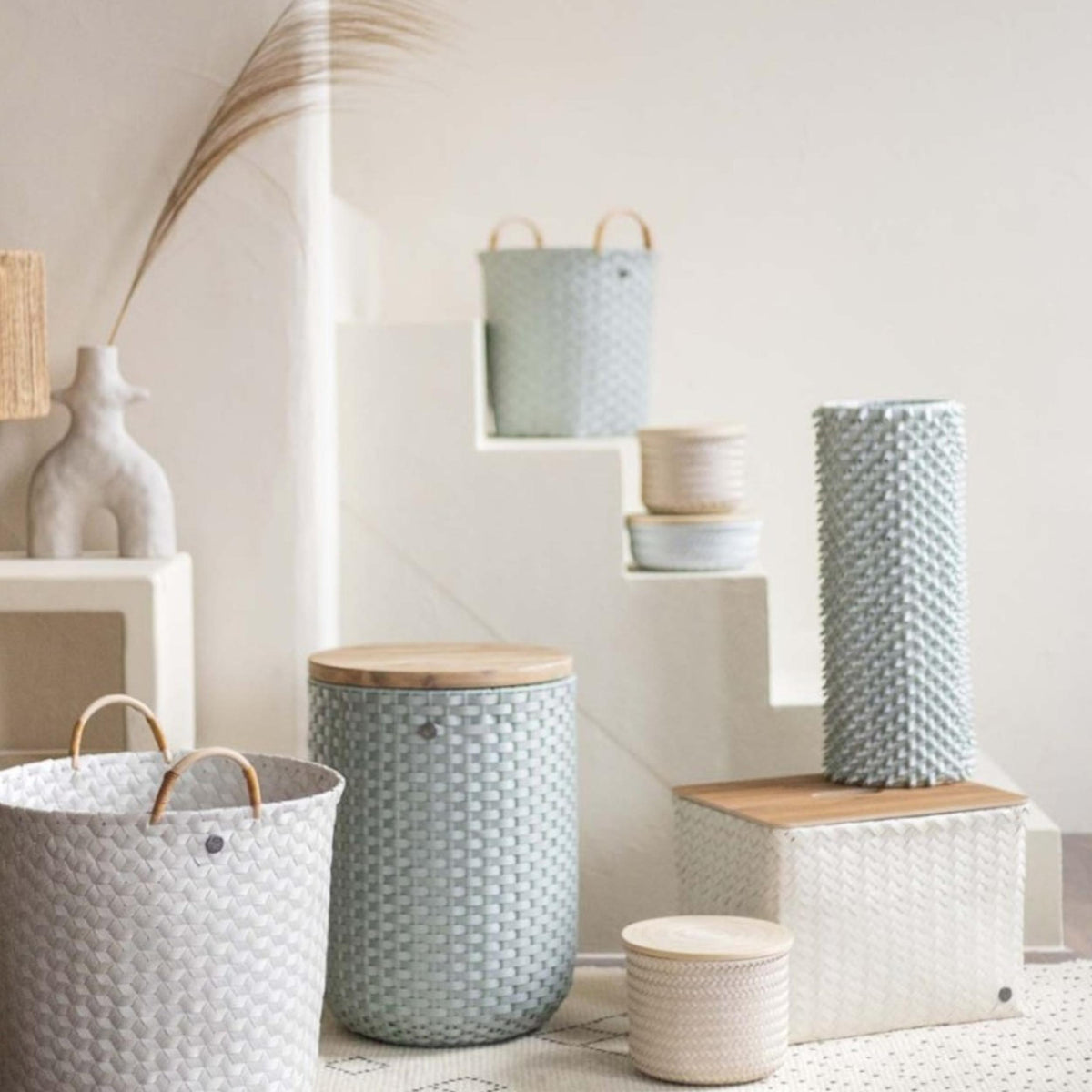 Round Basket Wonder - eucalyptus - Grösse S
