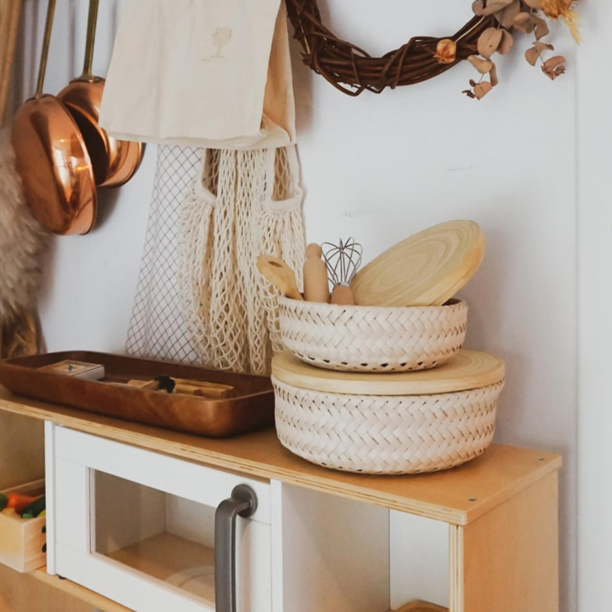 Round Basket Wonder - bisque - Grösse S