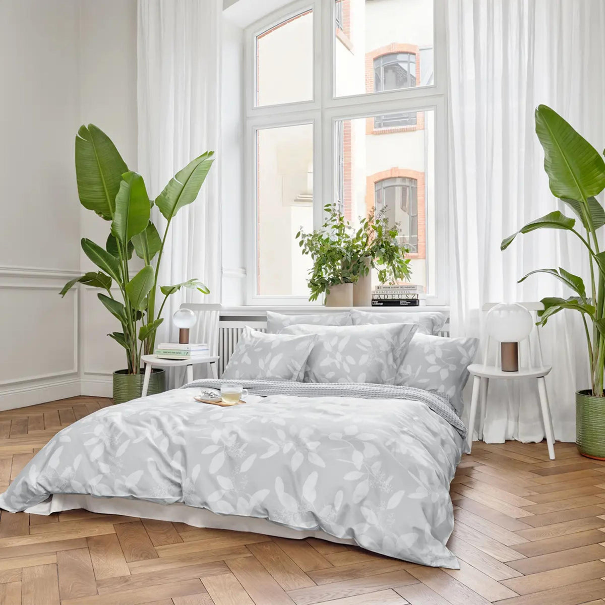 Satin Organic OMEO GOTS - Bettwäsche - gris