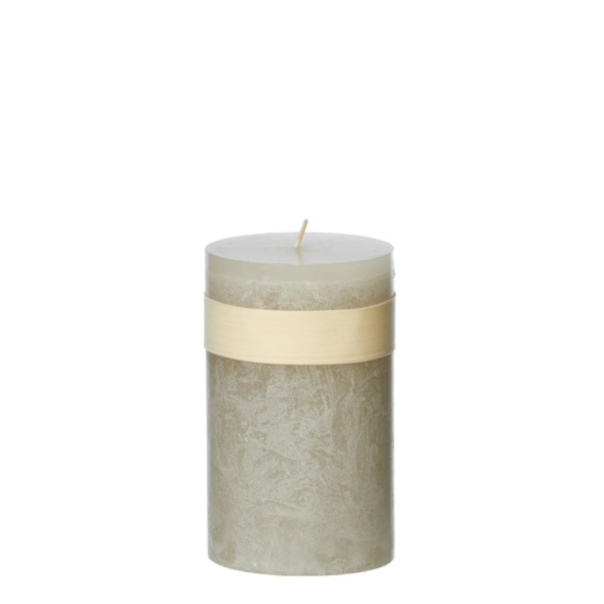 Timber-Stumpenkerzen - smokey grey - schadstofffrei - 8 x 15cm