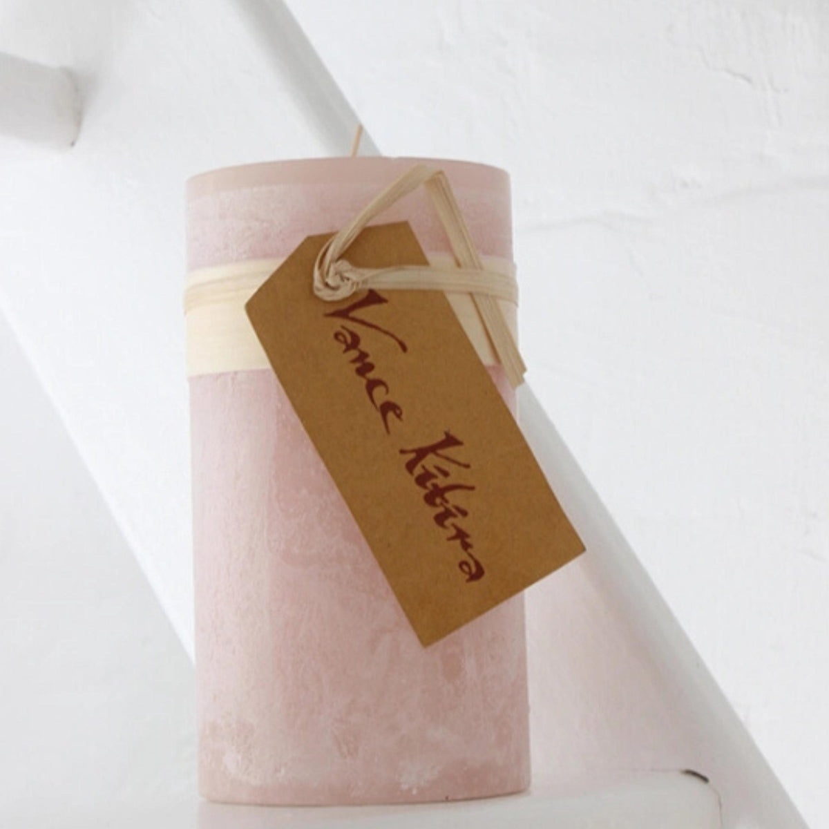 Timber-Stumpenkerzen - soft pink - 8 x 15cm - schadstofffrei