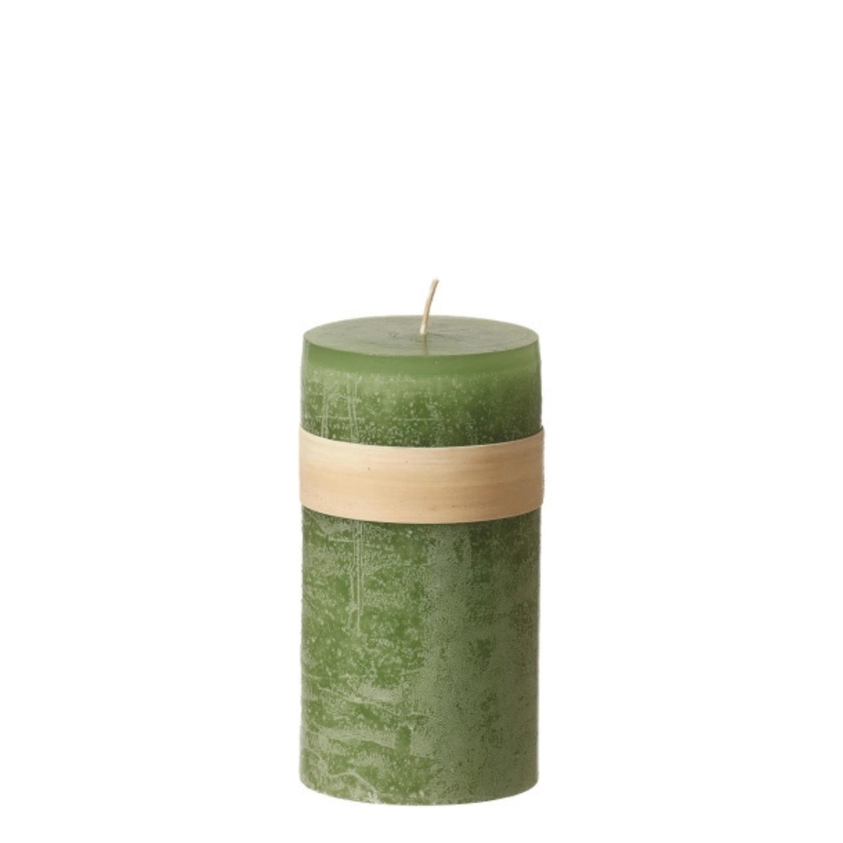 Timber-Stumpenkerzen - turf green, 8 x 15cm - schadstofffrei
